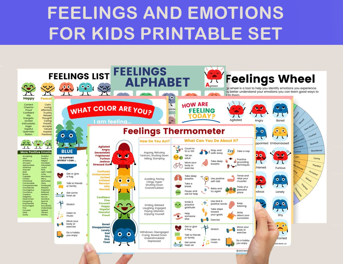 Feelings & Emotions  Worksheets for Kids-SmartBunnyPrints
